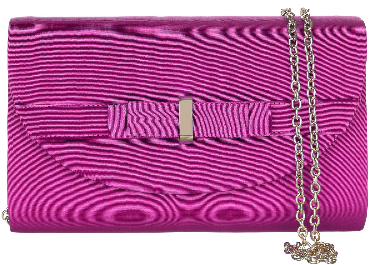 Клатч Eleganzza, цвет: фуксия. ZZ-5394ZZ-5394 Клатч Eleganzza, цвет: фуксия. ZZ-5394ZZ-5394Стильный клатч Eleganzza, изготовленный из текстиля, оформлен кокетливым бантиком. Изделие застегивается клапаном на магнитную кнопку. Внутри сумки расположен накладной кармашек для мелочей. Изделие оснащено плечевым ремнем-цепочкой. Элегантный клатч прекрасно дополнит ваш образ.