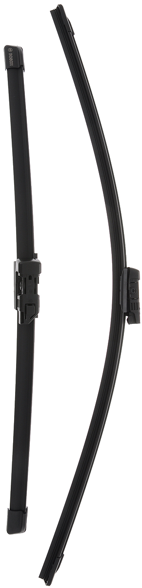 Щетка стеклоочистителя Bosch A296S, бескаркасная, со спойлером, длина 50/60 см, 2 шт3397007296 Щетка стеклоочистителя Bosch A296S, бескаркасная, со спойлером, длина 50/60 см, 2 шт3397007296Комплект Bosch A296S состоит из двух бескаркасных щеток разного размера. Щетки выполнены по современной технологии из высококачественных материалов и предназначены для установки на переднее стекло автомобиля. Отличаются высоким качеством исполнения и оптимально подходят для замены оригинальных щеток, установленных на конвейере. Обеспечивают качественную очистку стекла в любую погоду. AEROTWIN - серия бескаркасных щеток компании Bosch. Щетки имеют встроенный аэродинамический спойлер, что делает их эффективными на высоких скоростях, и изготавливаются из многокомпонентной резины с применением натурального каучука. Комплектация: 2 шт.