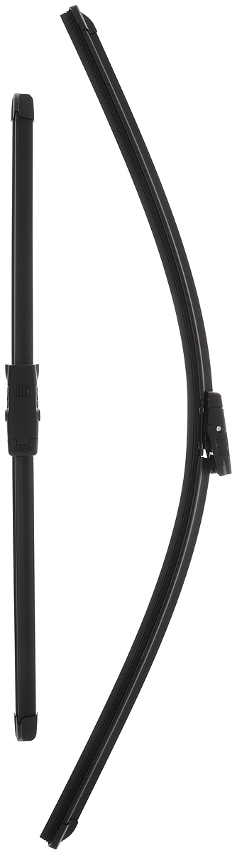 Щетка стеклоочистителя Bosch AM467S, бескаркасная, со спойлером, длина 47,5/65 см, 2 шт3397007467 Щетка стеклоочистителя Bosch AM467S, бескаркасная, со спойлером, длина 47,5/65 см, 2 шт3397007467Комплект Bosch AM467S состоит из двух бескаркасных щеток разного размера. Щетки выполнены по современной технологии из высококачественных материалов и предназначены для установки на переднее стекло автомобиля. Отличаются высоким качеством исполнения и оптимально подходят для замены оригинальных щеток, установленных на конвейере. Обеспечивают качественную очистку стекла в любую погоду. AEROTWIN - серия бескаркасных щеток компании Bosch. Щетки имеют встроенный аэродинамический спойлер, что делает их эффективными на высоких скоростях, и изготавливаются из многокомпонентной резины с применением натурального каучука. Комплектация: 2 шт.