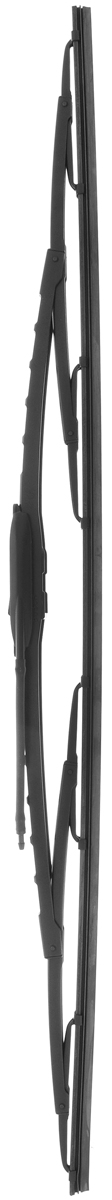 Щетка стеклоочистителя Bosch N71, каркасная, длина 70 см, 1 шт3397011238 Щетка стеклоочистителя Bosch N71, каркасная, длина 70 см, 1 шт3397011238Универсальная щетка Bosch N71 - функциональный стеклоочиститель с металлическими скобами, который характеризуется хорошей эффективностью очистки и качеством. Каркас щетки выполнен из металла с антикоррозийным покрытием и имеет форму, способствующую уменьшению подъемной силы на высоких скоростях. Натуральная резина щетки обеспечивает тщательность очистки. Щетка имеет крепление крючок. Быстрый монтаж, благодаря предварительно установленному универсальному адаптеру Quick Clip.