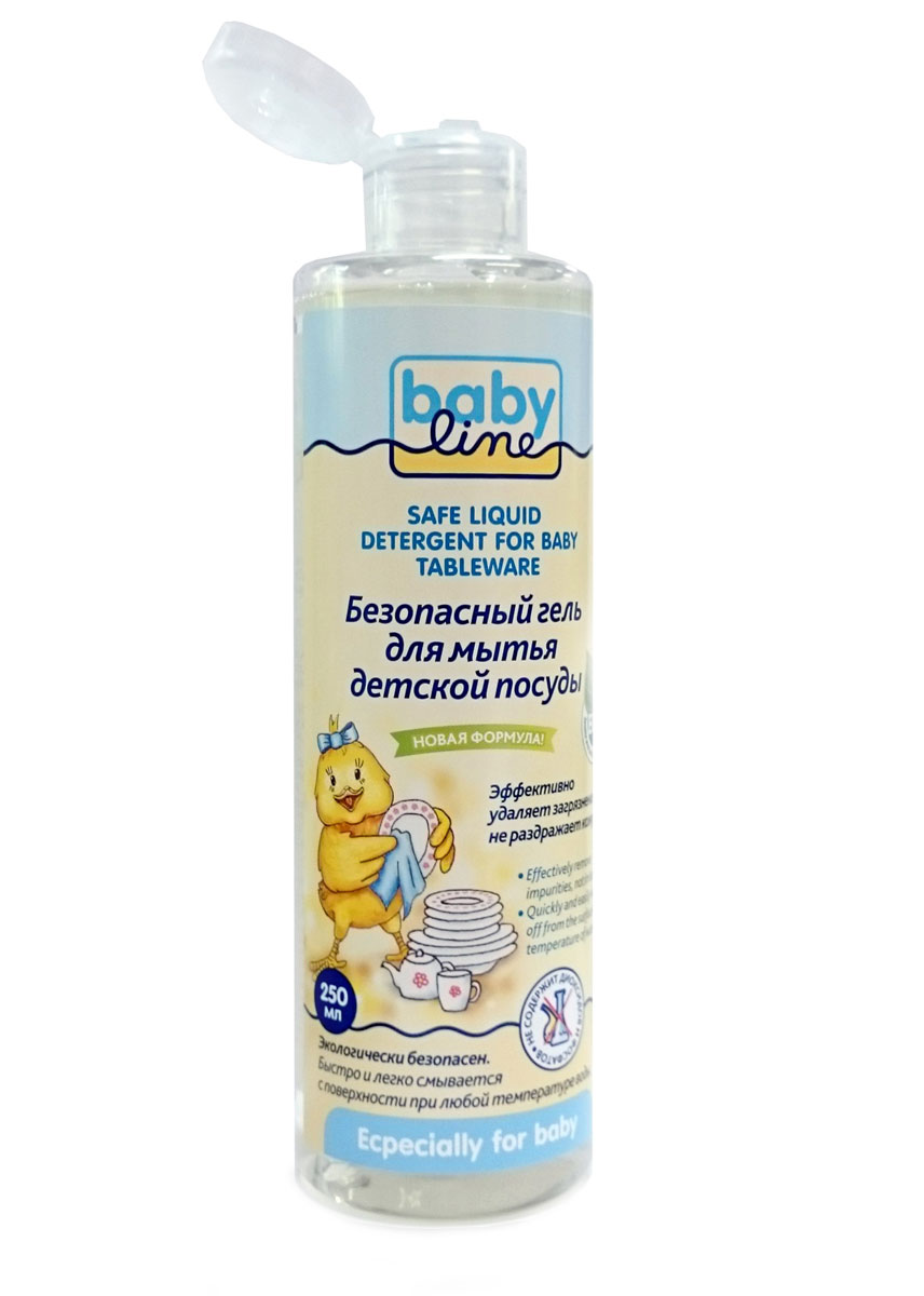 BabyLine Безопасный гель для мытья детской посуды 250 млDB044 BabyLine Безопасный гель для мытья детской посуды 250 млDB044Натуральная формула моющего средства на травяной основе позволяет бороться с различными бактериями без вреда для детей. Возможно использование для мытья как детской посуды, так и овощей и фруктов. Экологически чистый продукт. Не содержит фосфатов Можно применять с первых дней жизни! Товар сертифицирован.