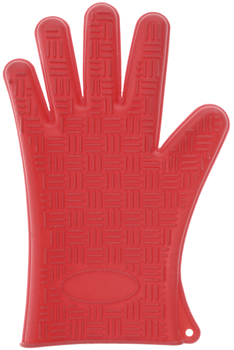 Прихватка-перчатка "Mayer & Boch", силиконовая, цвет: красный, 26,5 х 17 см
