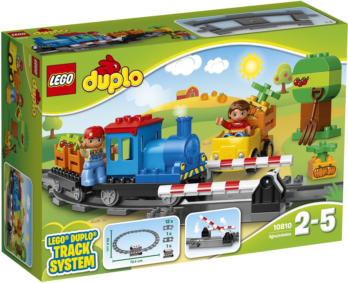 LEGO DUPLO Конструктор Локомотив 1081010810 LEGO DUPLO Конструктор Локомотив 1081010810Маленьким машинистам понравится водить этот поезд по рельсам и останавливаться во время пути, чтобы загрузить ящики со свежими яблоками и тыквами. Также в наборе имеется переезд и автомобиль, так что можно поговорить с ребенком о безопасности дорожного движения, вместе создавая ролевые истории. Кубики LEGO DUPLO интересны и безопасны для маленьких ручек. В набор входят 2 фигурки. Конструктор LEGO DUPLO. Локомотив включает в себя 45 разноцветных пластиковых элементов. Конструктор - это один из самых увлекательных и веселых способов времяпрепровождения. Ребенок сможет часами играть с конструктором, придумывая различные ситуации и истории.