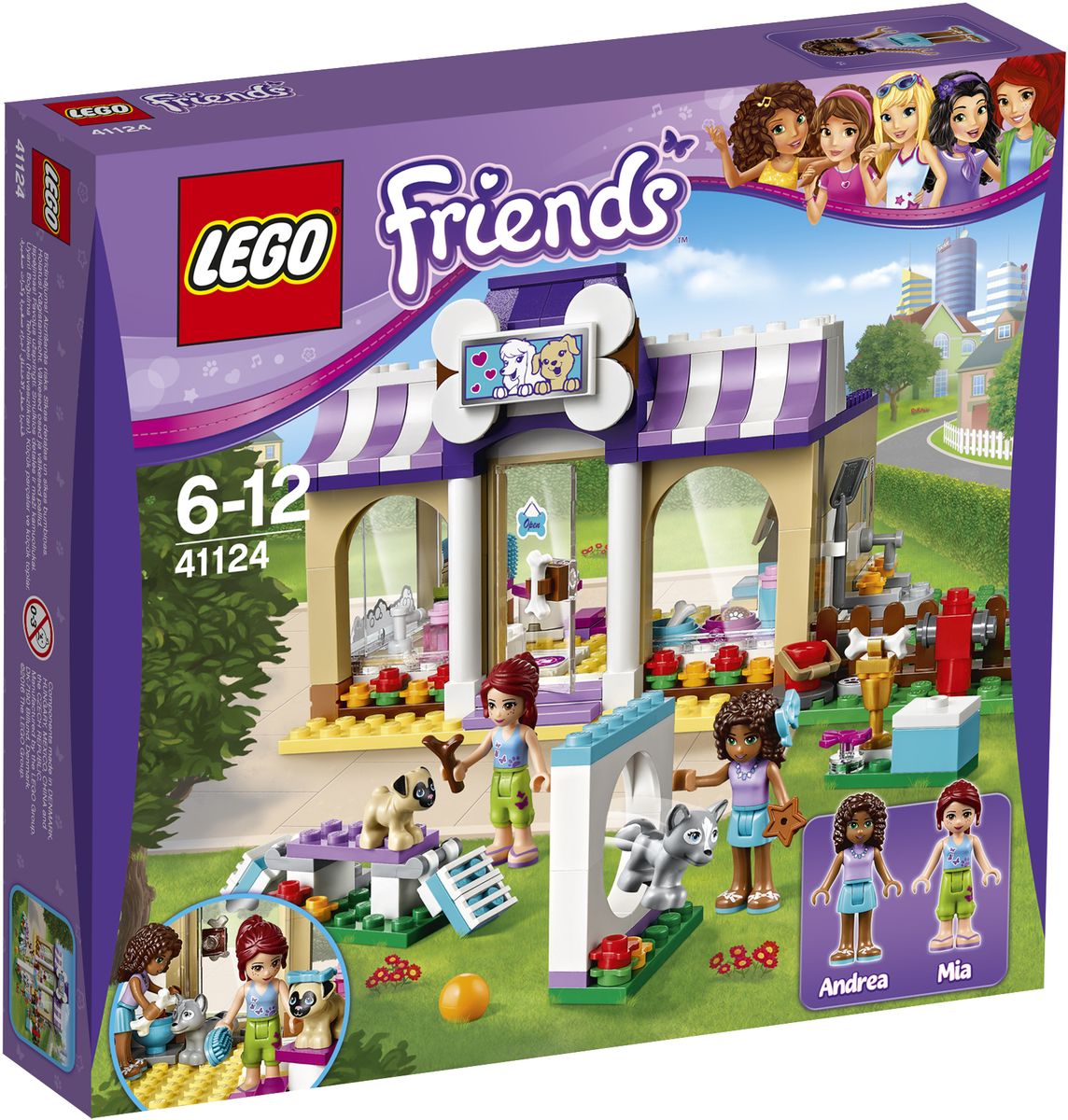 LEGO Friends Конструктор Детский сад для щенков 4112441124 LEGO Friends Конструктор Детский сад для щенков 4112441124Все собаки Хартлейк-Сити любят играть в детском саду для щенков, созданном Андреа и Мией. Побегайте с ними по круговой дорожке в саду: здесь устроена настоящая игровая площадка для щенков! Зайдите внутрь, чтобы хорошенько вымыть хаски Луну и мопса Тофи в ванной и поиграть с ними. Затем покормите их и отправьте отдыхать на специальных кроватях, пока разбираетесь с новыми письмами от клиентов, пришедшими по электронной почте. Набор включает в себя 286 разноцветных пластиковых элементов. Конструктор - это один из самых увлекательных и веселых способов времяпрепровождения. Ребенок сможет часами играть с конструктором, придумывая различные ситуации и истории.