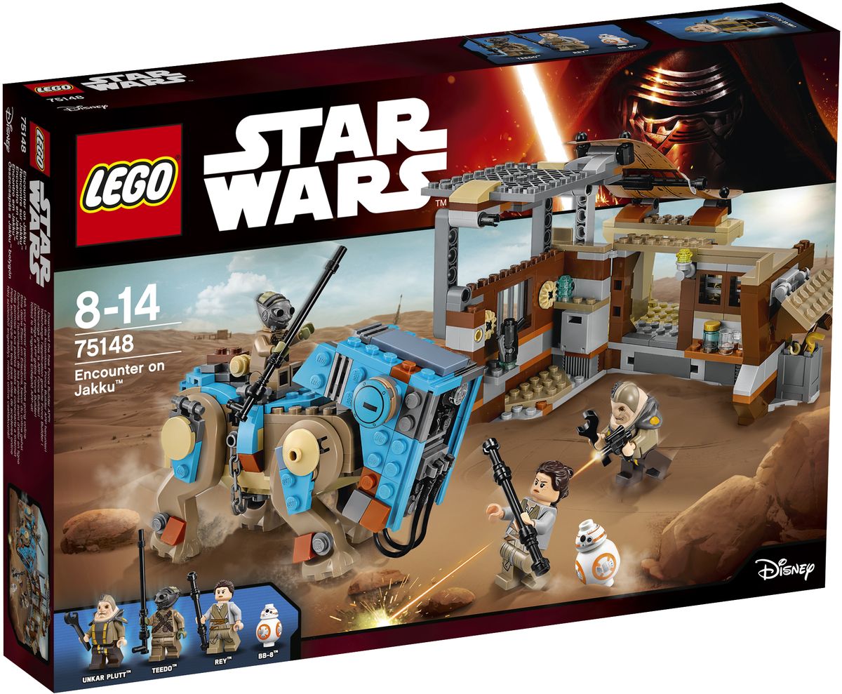 LEGO Star Wars Конструктор Столкновение на Джакку 7514875148 LEGO Star Wars Конструктор Столкновение на Джакку 7514875148Присоединяйтесь к Рэй и ее дроиду BB-8, которые продают Ункару Платту старые запчасти на рынке. Но берегитесь! Тидо на своем Лаагабисте пытается похитить BB-8! Сможете ли вы помочь Рэй в ее спасательной операции и остановить этого маленького вора? Это предстоит решить вам самим... Набор включает в себя 530 разноцветных пластиковых элементов. Конструктор - это один из самых увлекательных и веселых способов времяпрепровождения. Ребенок сможет часами играть с конструктором, придумывая различные ситуации и истории.