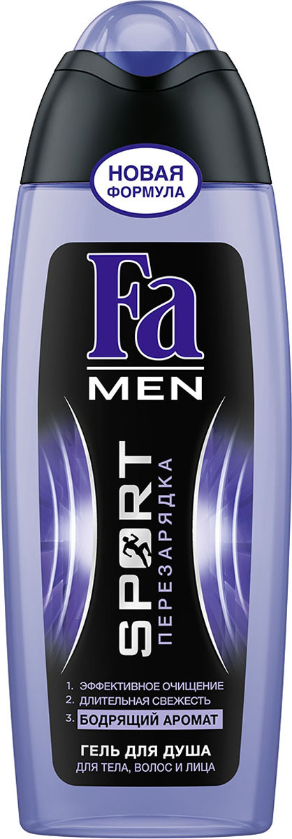 Fa Men Гель для душа Sport Перезарядка, 250 мл2017609 Fa Men Гель для душа Sport Перезарядка, 250 мл2017609Гель для душа Fa Men Sport перезарядка для тела, волос и лица хорошо пенится, эффективно очищает, дарит длительную свежесть и бодрящий аромат.