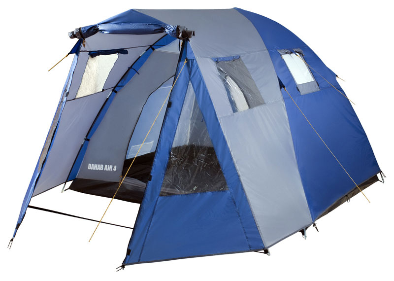 Палатка четырехместная TREK PLANET Dahab Air 4, цвет: синий, серый70234 Палатка четырехместная TREK PLANET Dahab Air 4, цвет: синий, серый70234Четырехместная двухслойная классическая палатка TREK PLANET Dahab Air 4 с вместительным светлым тамбуром, обзорными окнами и двумя входами во внутреннюю палатку с противоположных сторон. Особенности палатки: - Тент палатки из полиэстера с пропиткой PU надежно защищает от дождя и ветра. - Все швы проклеены. - Высокий, вместительный и светлый тамбур. - Обзорное окно со шторкой во внутреннем помещении. - Дополнительные вентиляционные окна в тамбуре, защищенные москитными сетками. - Дно из прочного водонепроницаемого армированного полиэтилена позволяет устанавливать палатку на жесткой траве, песчаной поверхности, глине и т.д. - Дуги из прочного стеклопластика. - Внутренняя палатка из дышащего полиэстера, обеспечивает вентиляцию помещения и позволяет конденсату испаряться, не проникая внутрь палатки. - Два входа во внутреннюю палатку с противоположных сторон. - Вентиляционные окна в спальном отделении. - Москитная...