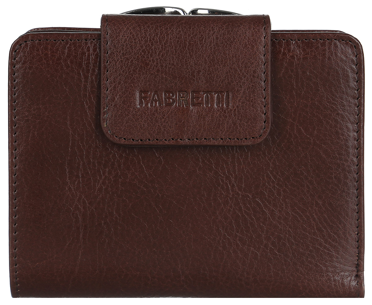 Кошелек женский Fabretti, цвет: коричневый. FA003-l.brownFA003-l.brown Кошелек женский Fabretti, цвет: коричневый. FA003-l.brownFA003-l.brownПрактичный и элегантный женский кошелек от Fabretti выполнен из натуральной мягкой кожи. Кошелек содержит два отделения для купюр, три боковых кармашка, три кармашка для визиток и карт, а также карман с прозрачным пластиковым окошком. Изделие закрывается хлястиком на кнопку. На тыльной стороне расположен отдельный вместительный карман для мелочи, который закрывается на рамочный замок. Кошелек упакован в плотную коробку с логотипом фирмы. Такой роскошный и практичный аксессуар станет замечательным подарком человеку, ценящему качественные вещи.