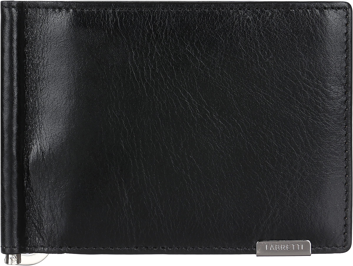 Зажим для купюр мужской Fabretti, цвет: черный. 32006-black32006-black Зажим для купюр мужской Fabretti, цвет: черный. 32006-black32006-blackСтильный и практичный мужской зажим для купюр от Fabretti выполнен из натуральной гладкой кожи и дополнен одним объемным карманом для мелочи, который закрывается клапаном на кнопку. Изделие состоит из шести карманов для визиток и карт, двух скрытых карманов. Зажим упакован в фирменную коробку с логотипом бренда. Такой аксессуар станет неотъемлемой частью вашего образа благодаря своей практичности.