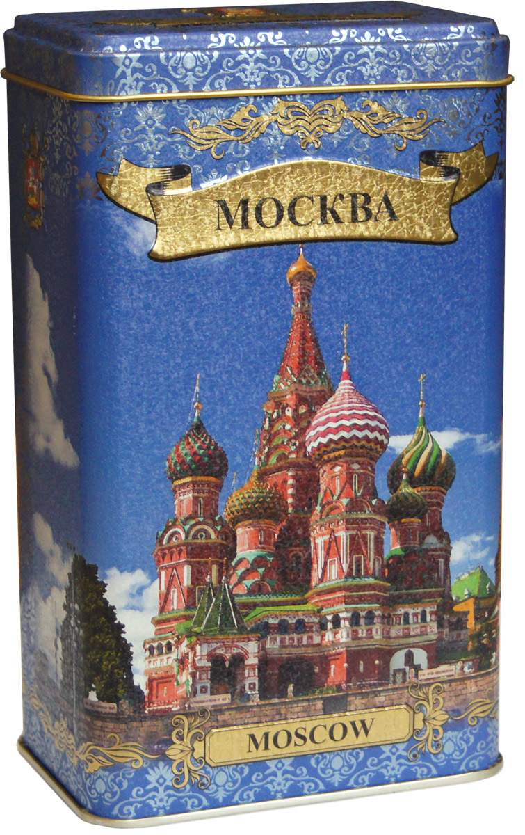 Избранное из моря чая Москва. Собор Василия Блаженного чай черный листовой, 100 г4792219601586 Избранное из моря чая Москва. Собор Василия Блаженного чай черный листовой, 100 г4792219601586Черный листовой чай Избранное из моря чая Москва. Собор Василия Блаженного поставляется в прямоугольной металлической банке. На лицевой стороне изображен Собор Василия Блаженного. С оборотной стороны баночки изображен Кремль и размещено стихотворение о России. Чай стандарта ОРА (крупный лист). Листья для этого чая собирают с кустов после того, как почки полностью раскрываются. В сухой заварке листья должны быть крупными (от 8 до 15 мм) и однородными. Этот сорт практически не содержит типсов, но имеет высокое содержание ароматических масел, и поэтому настой чая очень ароматен. Также этот чай характерен вкусом с горчинкой благодаря большому содержанию дубильных веществ. Знак в виде Льва с 17 пятнышками на шкуре - это гарантия Бюро Цейлонского Чая на соответствие чая высокому стандарту качества, установленному Правительством и упакованному только в пределах Шри-Ланки.