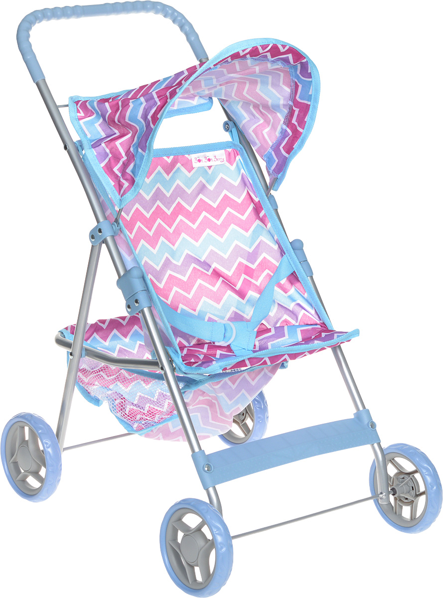 Bon Bon Berry Коляска прогулочная для кукол цвет голубой розовый9304M Bon Bon Berry Коляска прогулочная для кукол цвет голубой розовый9304MПрогулочная коляска Bon Bon Berry очень компактна, удобна в эксплуатации и комфортабельна. Каркас коляски выполнен из облегченного металла с пластиковыми элементами. Прогулочная коляска оснащена козырьком, отделением для игрушек, удобной прорезиненной ручкой и маневренными колесами. Для того, чтобы кукла не упала, сиденье снабжено текстильным ремешком. Элементы из текстиля легко снимаются для стирки. Коляска легко складывается, в сложенном виде занимает мало места, поэтому ее удобно хранить. Играть с коляской можно как в помещении, так и на улице, что несомненно порадует вашу малышку, ведь теперь свою любимую куклу она сможет брать с собой на прогулки! Игрушка предназначена для сюжетно-ролевых игр, способствующих развитию фантазии, формированию эмоциональной отзывчивости и социализации ребенка.