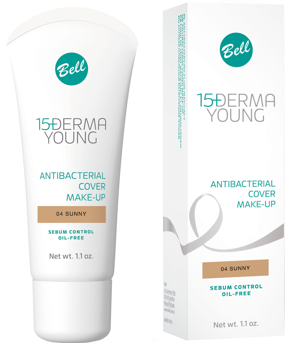 Bell Флюид матирующий антибактериальный Derma Young Foundation 30 грBaflaDY004 Bell Флюид матирующий антибактериальный Derma Young Foundation 30 грBaflaDY004Показания к применению: Кожа склонная к угревой сыпи, чрезмерное выделение кожного сала. Действие: Идеально подходит для кожи, склонной к образованию угрей. Прекрасно скрывает покраснения и недостатки кожи лица. Не закупоривает поры, предотвращает появление жирного блеска кожи, матирует кожу лица. Благодаря легкой, нежирной формуле флюид легко наносится на кожу и придает ей естественный, равномерный цвет, не оставляя разводов. Активный комплекс из трех компонентов: глицина, корицы и саркозина - Sebum Control создает эффективный антимикробный барьер и оказывает успокаивающее действие. Содержит витамины С и Е. Эффект: Идеальная маскировка дефектов кожи, свежий, матовый цвет лица. Тон 4