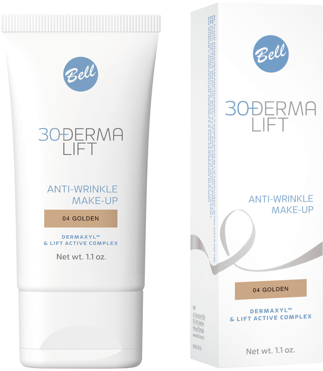Bell Флюид с комплексом лифтинга и разглаживания морщин Derma Lift Anti-wrinkle 30 грBAfllDL004 Bell Флюид с комплексом лифтинга и разглаживания морщин Derma Lift Anti-wrinkle 30 грBAfllDL004Показания к применению: Серая усталая кожа лица, лишенная упругости. Действие: Формула, содержащая активные ингредиенты: Dermaxyl и Lift Active Complex, разглаживает кожу, оптически уменьшает мелкие морщины. Флюид скрывает незначительные пятна и несовершенства кожи лица. Выравнивает тон кожи, придавая ей мягкий, равномерный оттенок. Легкая текстура обеспечивает равномерное нанесение. Эффект: Менее заметные морщины, однородный цвет кожи. Тон 4