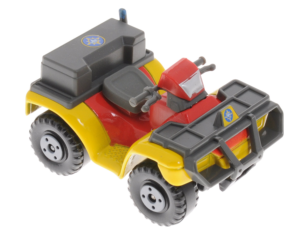 Dickie Toys Квадроцикл Mercury3099625_квадроцикл Dickie Toys Квадроцикл Mercury3099625_квадроциклКвадроцикл Dickie Toys Mercury изготовлен по мотивам популярного мультфильма Пожарный Сэм. Спасательный квадроцикл может двигаться влево и вправо, вперед и назад. Mercury появился в 8 серии мультфильма Пожарный Сэм. Игрушка доставит огромное удовольствие поклонникам этого мультфильма. Квадроцикл из мультфильма Пожарный Сэм очень понравится вашему малышу и поможет развить у него координацию, фантазию и воображение. Рекомендуемый возраст от 3-х лет.