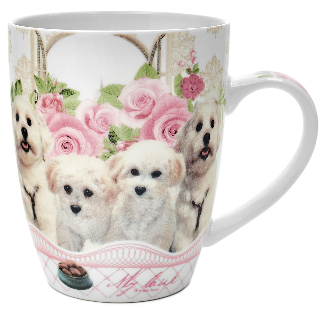 Кружка Walmer Puppy, 340 млW16041034 Кружка Walmer Puppy, 340 млW16041034Кружка Walmer Puppy, выполненная из костяного фарфора, оформлена забавным рисунком в виде очаровательных щенков на цветочном фоне. Изделие дополнено эргономичной ручкой. Кружка Walmer Puppy не только порадует своей практичностью, но и станет приятным сувениром для ваших близких. А оригинальное оформление кружки добавит ярких эмоций.