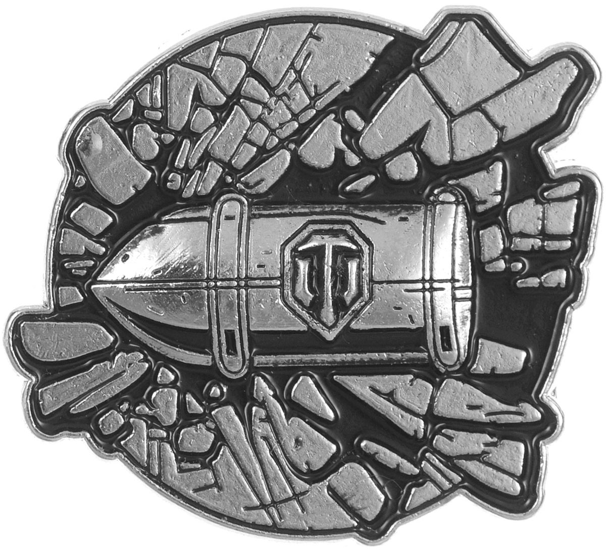 Значок World of Tanks Снаряд, цвет: серебряный. 14201420 Значок World of Tanks Снаряд, цвет: серебряный. 14201420Значок Снаряд от World of Tanks изготовлен из цинкового сплава и оформлен объемным изображением летящего снаряда. Изделие крепится с помощью застежки-гвоздика. Значок - это важный аксессуар истинного игрока.