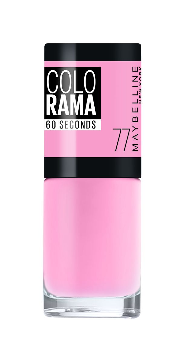 Maybelline New York Лак для ногтей Colorama, оттенок 77, Первое свидание, 7 млB2071004 Maybelline New York Лак для ногтей Colorama, оттенок 77, Первое свидание, 7 млB2071004Самая широкая палитра оттенков новых лаков Колорама. Яркие модные цвета с подиума. Новая формула лака Колорама обеспечивает стойкое покрытие и создает еще более дерзкий, насыщенный цвет, который не тускнеет. Усовершенствованная кисточка для более удобного и ровного нанесения, современная упаковка. Лак для ногтей Колорама не содержит формальдегида, дибутилфталата и толуола.