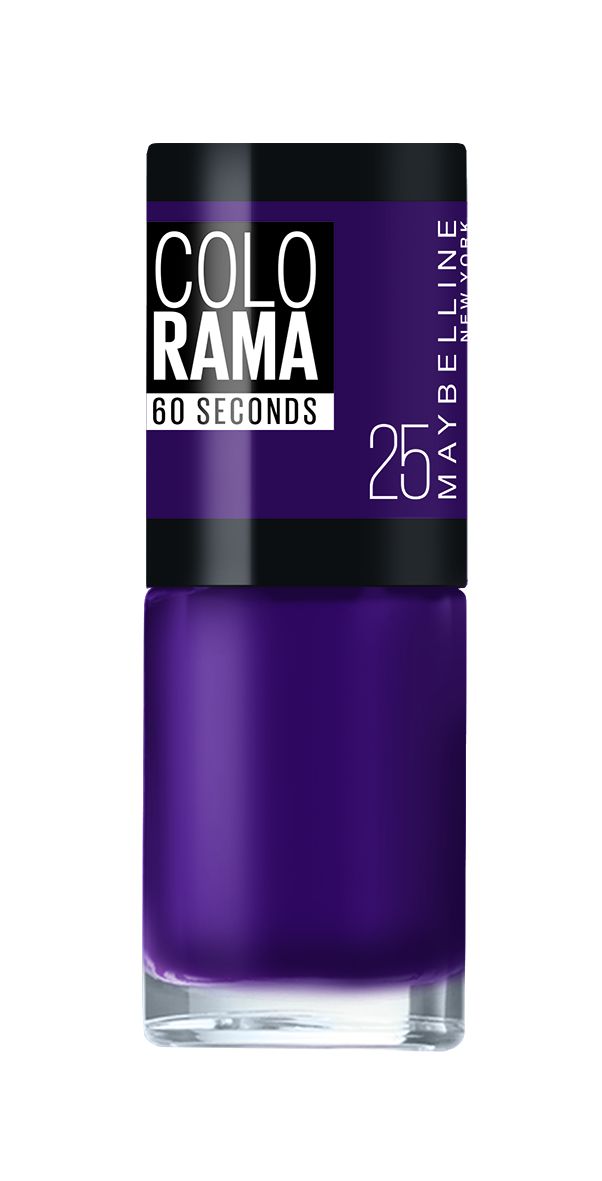 Maybelline New York Лак для ногтей Colorama, оттенок 25, Спелая слива, 7 млB2806204 Maybelline New York Лак для ногтей Colorama, оттенок 25, Спелая слива, 7 млB2806204Самая широкая палитра оттенков новых лаков Колорама. Яркие модные цвета с подиума. Новая формула лака Колорама обеспечивает стойкое покрытие и создает еще более дерзкий, насыщенный цвет, который не тускнеет. Усовершенствованная кисточка для более удобного и ровного нанесения, современная упаковка. Лак для ногтей Колорама не содержит формальдегида, дибутилфталата и толуола.