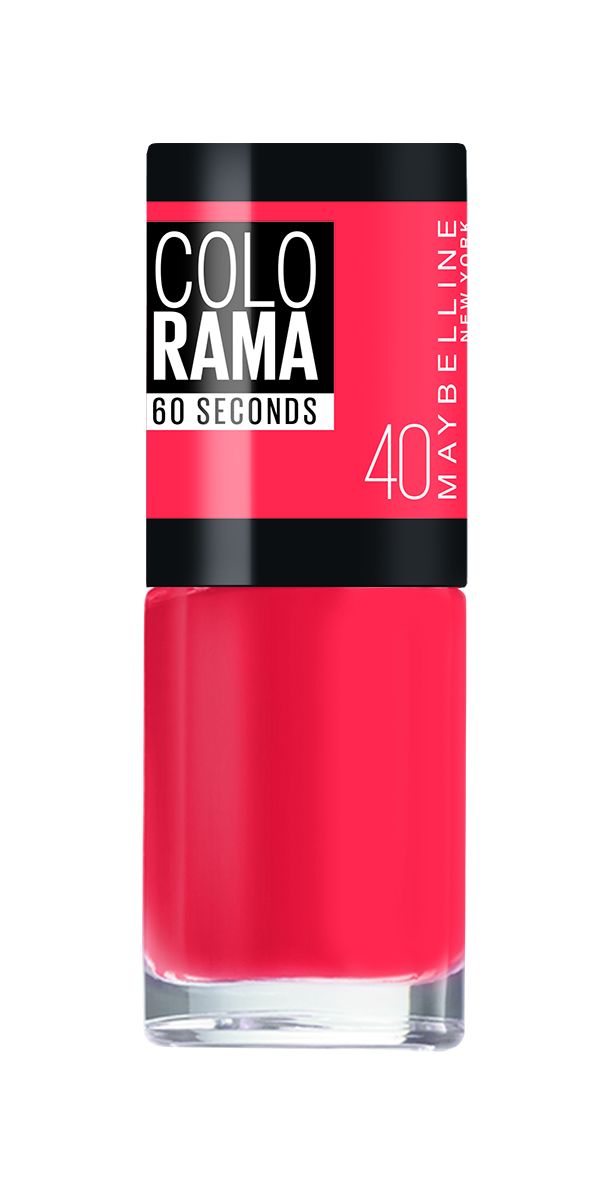 Maybelline New York Лак для ногтей Colorama, оттенок 40, Прекрасный мак, 7 млB2806604 Maybelline New York Лак для ногтей Colorama, оттенок 40, Прекрасный мак, 7 млB2806604Самая широкая палитра оттенков новых лаков Колорама. Яркие модные цвета с подиума. Новая формула лака Колорама обеспечивает стойкое покрытие и создает еще более дерзкий, насыщенный цвет, который не тускнеет. Усовершенствованная кисточка для более удобного и ровного нанесения, современная упаковка. Лак для ногтей Колорама не содержит формальдегида, дибутилфталата и толуола.