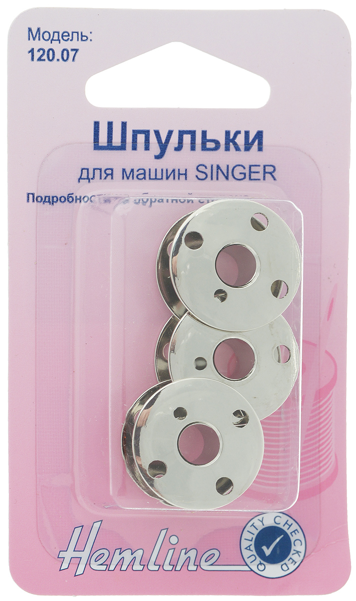 Шпульки Hemline, для швейных машин Singer, 3 шт120.07 Шпульки Hemline, для швейных машин Singer, 3 шт120.07Шпульки Hemline, изготовленные из стали, подходят к большинству машин Singer с верхней загрузкой шпулек, кроме моделей с автоматической загрузкой шпулек. Размер шпульки: 2,1 х 2,1 х 1 см.
