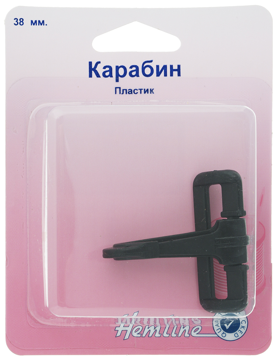 Карабин пластиковый Hemline, 38 мм483.38.B Карабин пластиковый Hemline, 38 мм483.38.BКарабин Hemline применяется при изготовлении и ремонте сумок, рюкзаков и других аксессуаров. К изделию можно прикрепить наплечный ремень. Карабин выполнен из прочного пластика. Внутренняя ширина карабина: 38 мм.