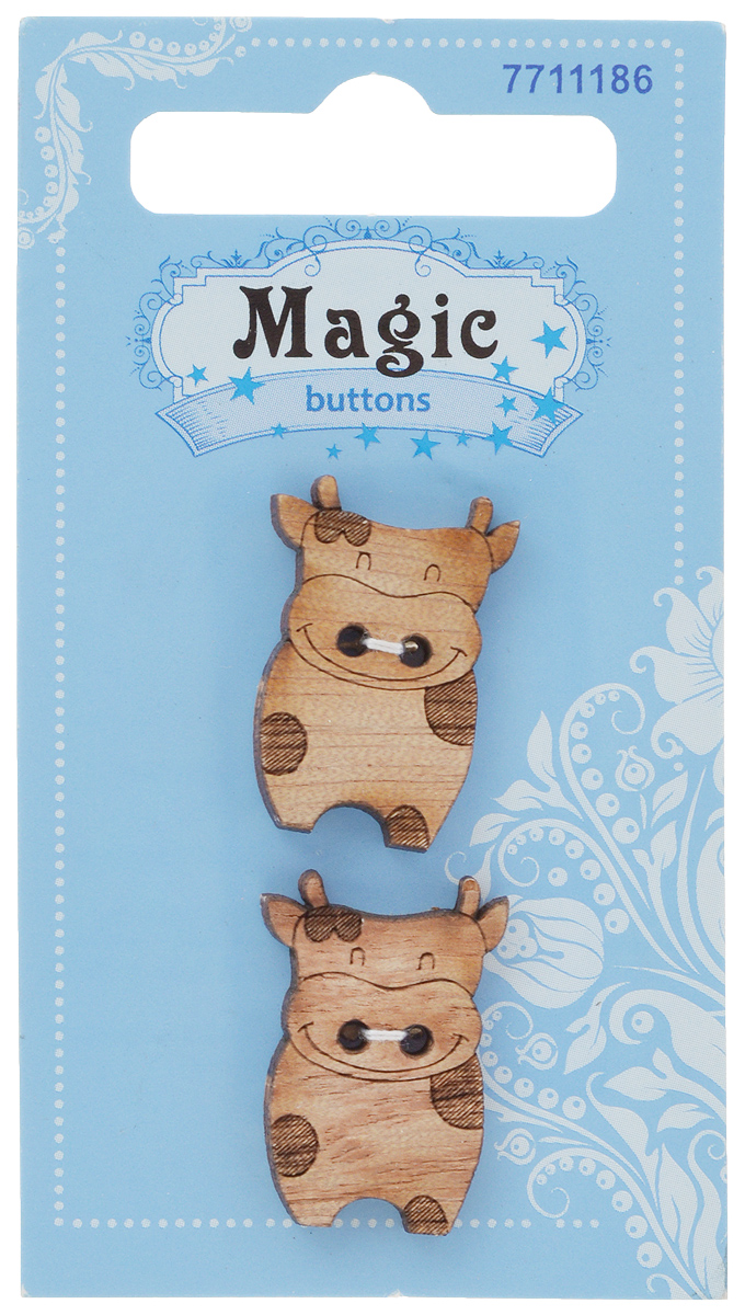 Пуговицы декоративные Magic Buttons Корова, 2 шт. 77111867711186 Пуговицы декоративные Magic Buttons Корова, 2 шт. 77111867711186Набор Magic Buttons Корова состоит из 2 пуговиц, выполненных из натурального дерева. Такие изделия подходят для любых видов творчества: скрапбукинга, декорирования, шитья, изготовления кукол, а также для оформления одежды. С их помощью вы сможете украсить открытку, фотографию, альбом, подарок и другие предметы ручной работы.