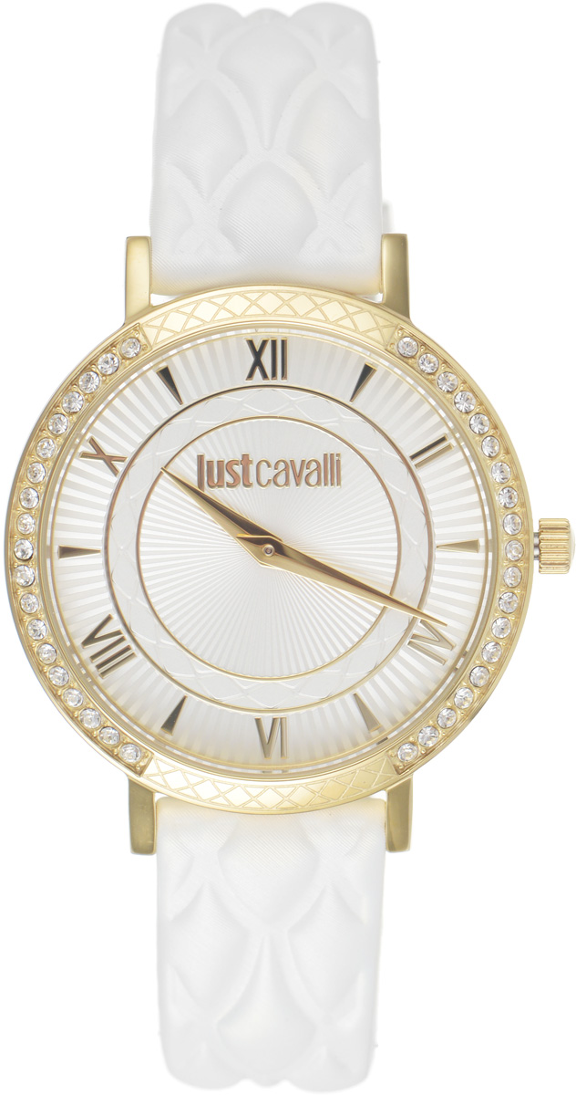 Часы наручные женские Just Cavalli, цвет: белый. R7251527503R7251527503 Часы наручные женские Just Cavalli, цвет: белый. R7251527503R7251527503Оригинальные женские часы Just Cavalli выполнены из нержавеющей стали с PVD-покрытием, натуральной кожи и минерального стекла. Изделие дополнено символикой бренда. Корпус часов выполнен из нержавеющей стали с PVD-покрытием, инкрустирован стразами, дополнен минеральным стеклом и имеет степень влагозащиты равную 3 atm. Ремешок дополнен практичной пряжкой, которая позволит моментально снимать и одевать часы без лишних усилий. Часы поставляются в фирменной упаковке. Часы Just Cavalli подчеркнут изящность женской руки и отменное чувство стиля у их обладательницы.