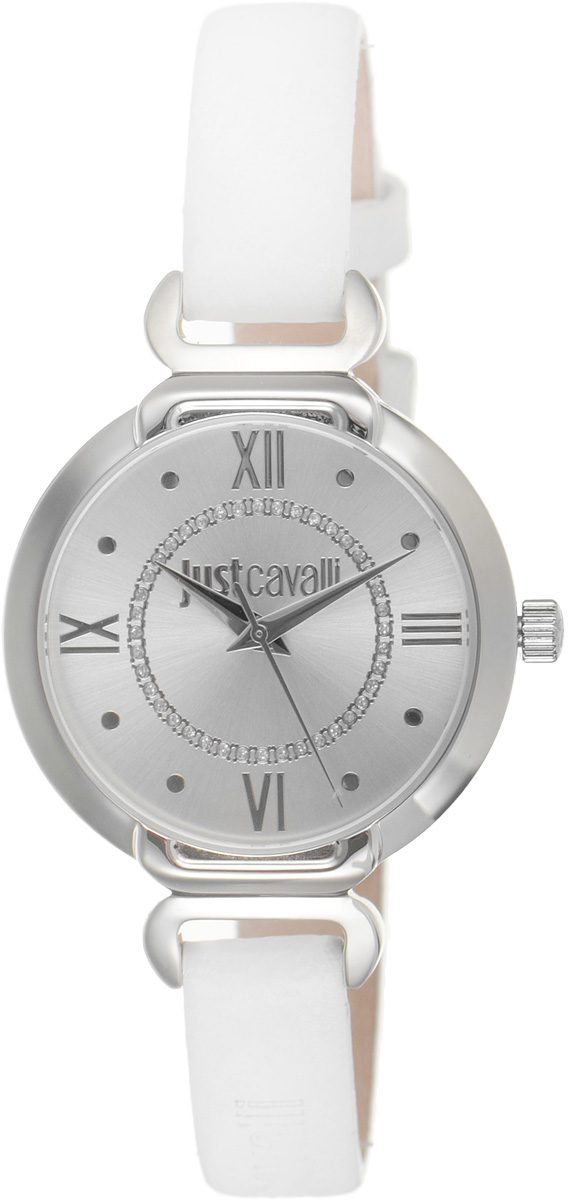 Часы наручные женские Just Cavalli, цвет: белый. R7251526502R7251526502 Часы наручные женские Just Cavalli, цвет: белый. R7251526502R7251526502Наручные женские часы Just Cavalli произведены из материалов самого высокого качества на базе новейших технологий. Они оснащены точным кварцевым механизмом. Корпус часов изготовлен из нержавеющей стали, циферблат инкрустирован стразами и защищен минеральным стеклом. Ремешок выполнен из натуральной кожи и оснащен классической застежкой-пряжкой. Циферблат круглой формы оснащен римскими цифрами и отметками, а так же тремя стрелками - часовой, минутной и секундной. Часы являются водостойкими - 3 АТМ. Изделие укомплектовано в стильную фирменную коробку с названием бренда. Наручные часы Just Cavalli созданы для современных девушек, которые не желают потерять свою индивидуальность в городской суете.