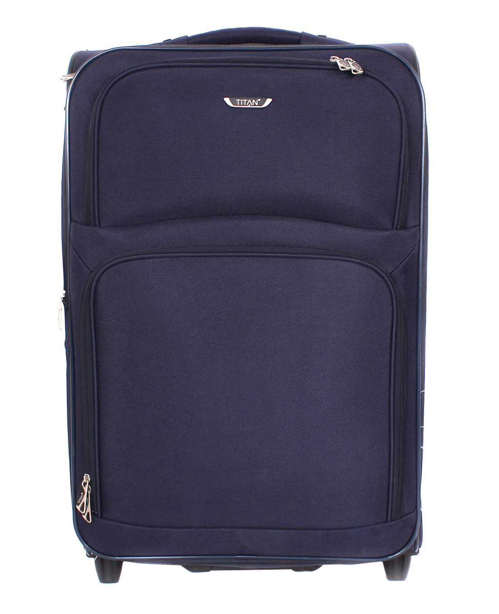 Чемодан на колесах Император, цвет: синий, 89л. 267401-03 28267401-03 28 navy Чемодан на колесах Император, цвет: синий, 89л. 267401-03 28267401-03 28 navyЗакрывается по периметру на двухстороннюю молнию. Оснащен верхней, боковой ручкой, двумя колесиками. Внутри один отдел для одежды, один сетчатый карман на молнии, один отстегивающийся пластиковый карман, одна техническая молния с бегунком. Снаружи на передней стенке два кармана на молнии. Максимальная высота выдвижной ручки 28 см. Объем - 89 л.