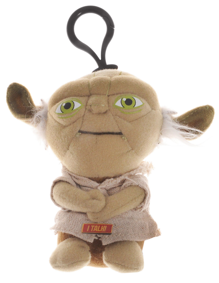 Star Wars Брелок Йода00248J Star Wars Брелок Йода00248JОчаровательная мягкая игрушка-брелок Star Wars Йода приведет в восторг любого поклонника Звездных войн. Брелок выполнен из текстильного материала в виде любимого персонажа - мудрейшего и сильнейшего джедая Йоды. Пластиковый карабин позволит закрепить брелок на рюкзаке или сумке или повесить над рабочим столом. Сожмите игрушку - Йода скажет Judge me by my size do you?. Прекрасное качество исполнения делают этот брелок чудесным подарком истинному поклоннику Звездных войн. Порадуйте своего ребенка! Игрушка работает от 3-х незаменяемых батареек напряжением 1,5V типа AG10/LR1130.