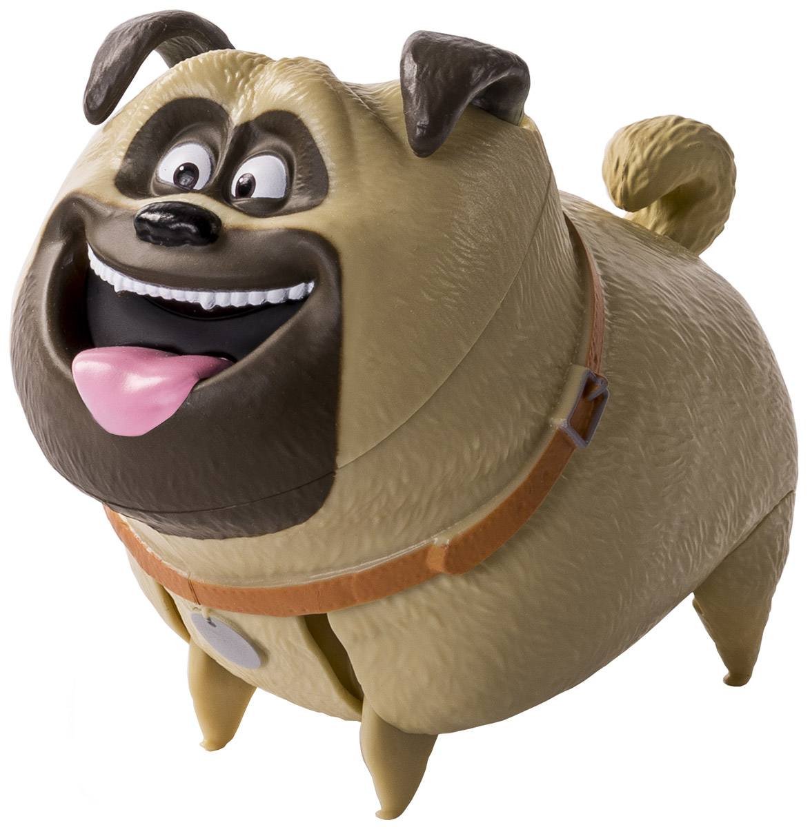 Secret Life of Pets Фигурка озвученная Мопс Мэл72802_французский бульдог, бежевый Secret Life of Pets Фигурка озвученная Мопс Мэл72802_французский бульдог, бежевыйОзвученная фигурка Secret Life of Pets Мопс Мэл - отличный подарок для каждого поклонника мультфильма Тайная жизнь домашних животных. Этот добрый и уморительно смешной мультфильм повествует о жизни обычных манхэттенских питомцах, которые вдруг узнают о том, что брошенные животные готовят нападение на них. Фигурка Secret Life of Pets Мопс Мэл выглядит точь-в-точь как в мультфильме. Игрушка функциональна: у нее подвижные лапки и хвостик, которые приводятся в движение с помощью кнопки, расположенной на спине собачки. Кроме того, Мэл умеет произносить фразы из мультфильма на английском языке. Изделие выполнено из качественного и безопасного материала. Рекомендуется докупить 2 батарейки типа ААА (товар комплектуется демонстрационными).