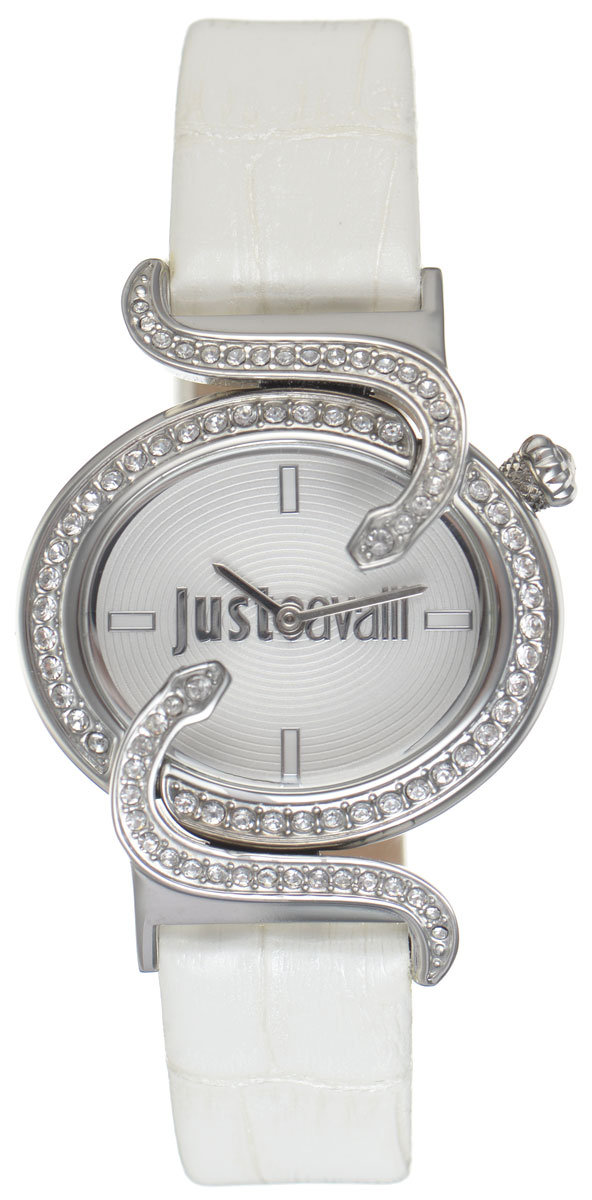 Часы наручные женские Just Cavalli, цвет: белый. R7251591502R7251591502 Часы наручные женские Just Cavalli, цвет: белый. R7251591502R7251591502Наручные женские часы Just Cavalli произведены из материалов самого высокого качества на базе новейших технологий. Они оснащены точным кварцевым механизмом. Корпус часов изготовлен из нержавеющей стали, циферблат инкрустирован стразами, оформлен оригинальными змейками, извивающимися вокруг циферблата, и защищен минеральным стеклом. Ремешок выполнен из натуральной лаковой кожи с тиснением под крокодила и оснащен классической застежкой-пряжкой. Циферблат круглой формы оснащен отметками, а так же двумя стрелками - часовой и минутной. Часы являются водостойкими - 3АТМ. Изделие укомплектовано в стильную фирменную коробку с названием бренда. Часы Just Cavalli подчеркнут изящность женской руки и отменное чувство стиля у их обладательницы.