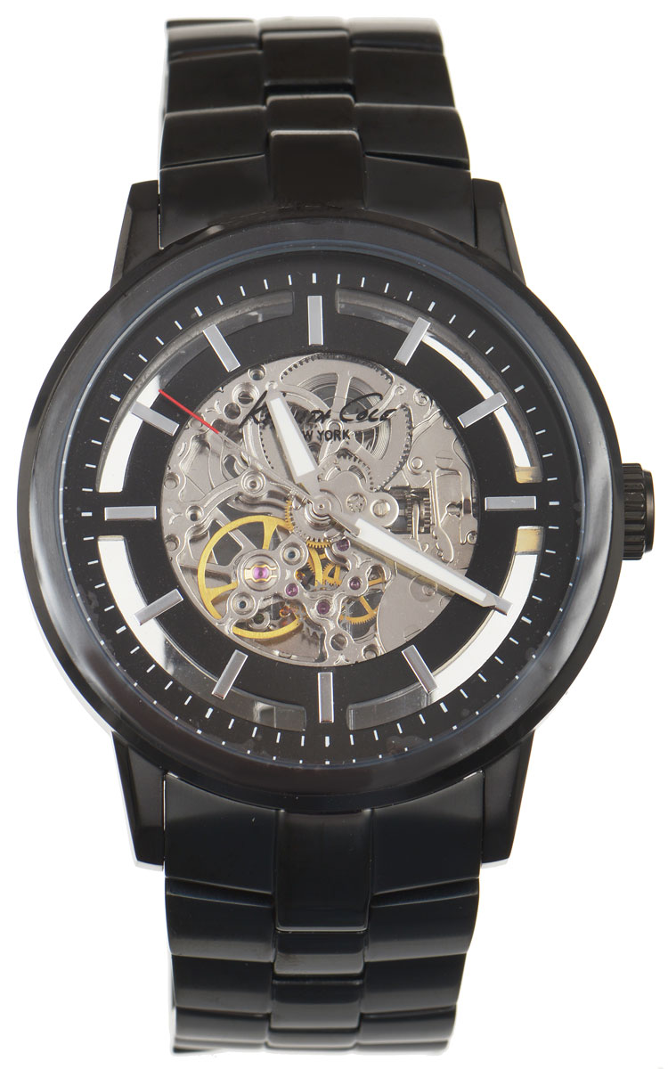 Часы наручные мужские Kenneth Cole, цвет: черный. IKC3981IKC3981 Часы наручные мужские Kenneth Cole, цвет: черный. IKC3981IKC3981Мужские механические скелетонизированные часы Kenneth Cole изготовлены из материалов самого высокого качества на базе новейших технологий. Циферблат оформлен символикой бренда. Корпус часов имеет степень влагозащиты, равную 3 Bar, оснащен механическим механизмом, а также устойчивым к царапинам минеральным стеклом. Задняя крышка дополнена стеклянной вставкой, благодаря чему видно элементы механизма. Ремешок, выполненный из нержавеющей стали, оснащен удобной раскладывающейся застежкой, позволяющей максимально комфортно и быстро снимать и одевать часы. Часы поставляются в фирменной упаковке. Часы Kenneth Cole подчеркнут отменное чувство стиля их обладателя.
