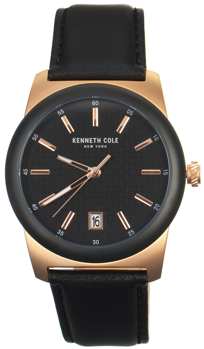 Часы наручные мужские Kenneth Cole, цвет: черный. 1002589810025898 Часы наручные мужские Kenneth Cole, цвет: черный. 1002589810025898Стильные мужские часы Kenneth Cole выполнены из нержавеющей стали со стойким PVD-покрытием и минерального стекла. Циферблат изделия дополнен символикой бренда. Часы оснащены кварцевым механизмом с тремя стрелками со светонакопительным составом, полированным корпусом, устойчивым к царапинам минеральным стеклом, степенью влагозащиты 3atm. Изделие дополнено ремешком из натуральной кожи с естественной фактурой, оснащенным классической застежкой-пряжкой. Часы поставляются в фирменной упаковке. Стиль Kenneth Cole продуман до мелочей. Все части внимательно подогнаны и отлично сочетаются друг с другом. Часы хорошо дополнят любой наряд и преподнесут вас в выгодном свете. Они будут отличной находкой для себя или подарком любимому человеку. Изделие изготовлено из лучших материалов приятной матовой палитры.
