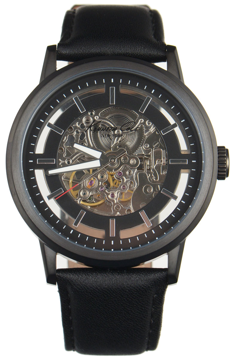 Часы наручные мужские Kenneth Cole, цвет: черный. IKC1632IKC1632 Часы наручные мужские Kenneth Cole, цвет: черный. IKC1632IKC1632Мужские механические скелетонизированные часы Kenneth Cole изготовлены из материалов самого высокого качества на базе новейших технологий. Циферблат оформлен символикой бренда. Корпус часов имеет степень влагозащиты, равную 3 Bar, оснащен механическим механизмом, а также устойчивым к царапинам минеральным стеклом. Задняя крышка дополнена стеклянной вставкой, благодаря чему видно элементы механизма. Ремешок, выполненный из натуральной кожи, застегивается на практичную пряжку. Часы поставляются в фирменной упаковке. Часы Kenneth Cole подчеркнут отменное чувство стиля их обладателя.