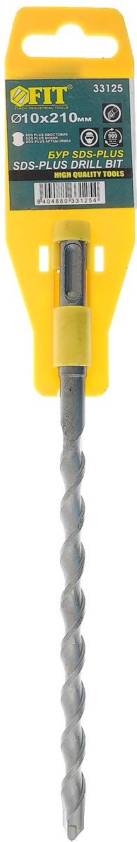 Бур FIT SDS-plus, 10 мм х 210 мм33125_без футляра Бур FIT SDS-plus, 10 мм х 210 мм33125_без футляраБур FIT SDS-plus предназначен для использования с перфоратором с системой крепления SDS+, чтобы просверливать отверстия в твердом материале, бетонной стене, кирпичной кладке и других материалах. Изделие выполнено из высококачественной стали. Максимальное количество оборотов: 900 об/мин. Ширина рабочей части: 10 мм.
