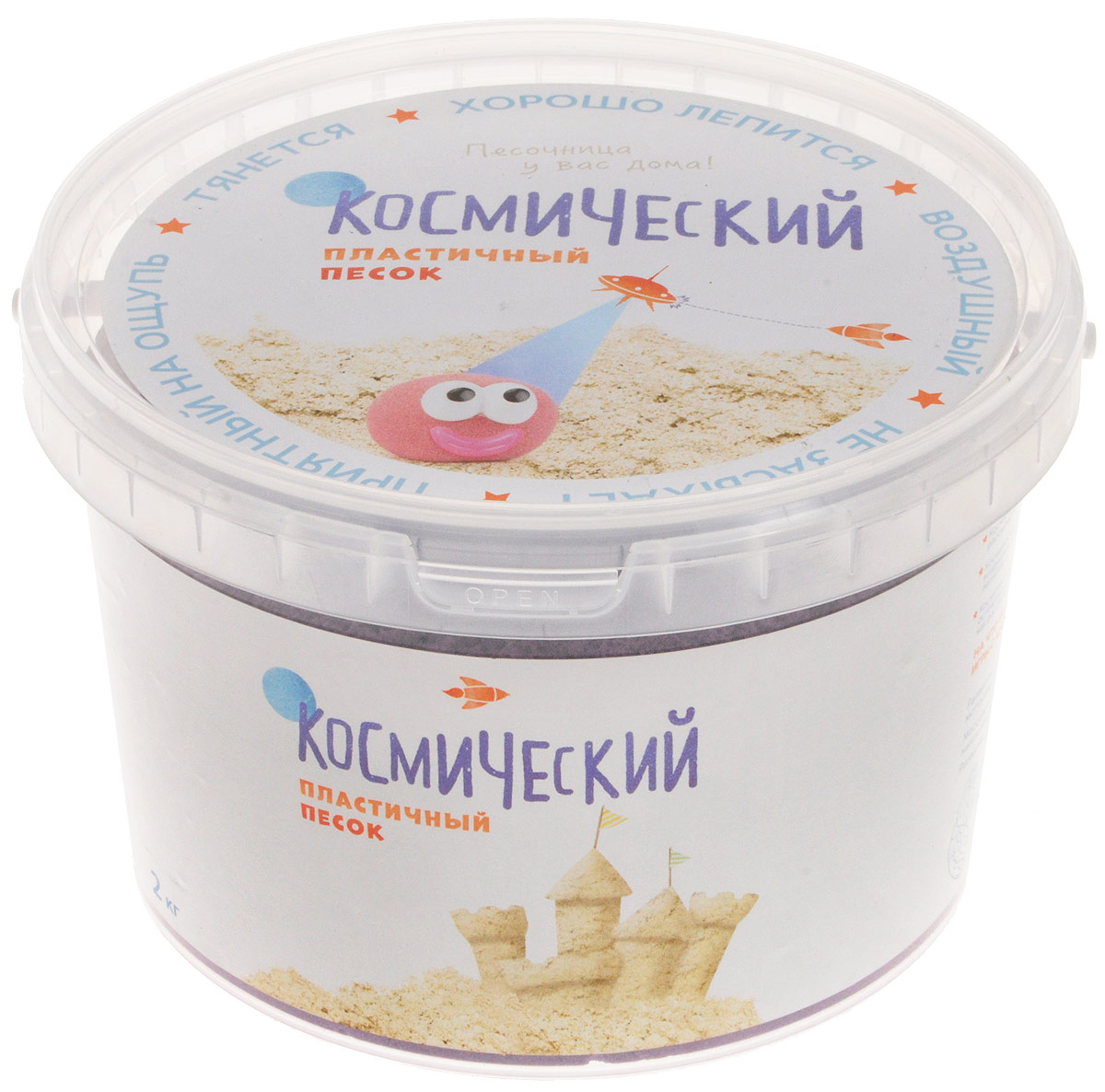 Космический песок цвет сиреневый 2 кгТ58513 Космический песок цвет сиреневый 2 кгТ58513Космический песок - это невероятно красивый и удобный материал для детского творчества. На первый взгляд напоминает влажный морской песок, но когда берешь его в руки - проявляются его необычные свойства. Он течет сквозь пальцы и в тоже время остается сухим. Он рыхлый, но из него можно строить разнообразные фигуры. Песок приятный на ощупь, не оставляет следов на руках и может использоваться как расслабляющее и терапевтическое средство. Состоит из чистого песка (98%) и специального связующего вещества (2%). Абсолютно безопасен. Песок не липнет к рукам, обладает превосходными кинетическими (текучими) свойствами, не засыхает и не пахнет. Оставляет все поверхности совершенно чистыми. Является неблагоприятной средой для размножения бактерий. Космический песок развивает мелкую моторику, чувственное восприятие и креативность.