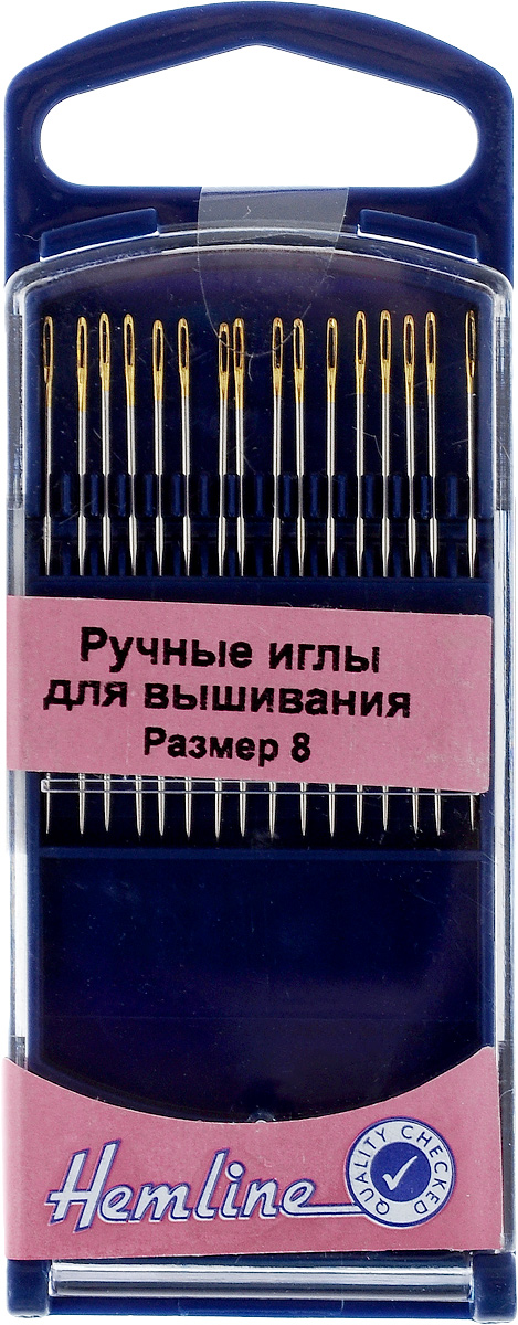 Иглы ручные для вышивания Hemline, с острым кончиком, №8, 16 шт280G.8 Иглы ручные для вышивания Hemline, с острым кончиком, №8, 16 шт280G.8Ручные иглы для вышивания Hemline выполнены из высококачественной стали. Острый кончик игл идеален для вышивания мелких деталей. Имеют удлиненное ушко для более легкого продевания нити. Усовершенствованные, для многократного применения. Для удобного и безопасного хранения предусмотрен пластиковый контейнер. Размер: №8. Длина иглы: 3,6 см.