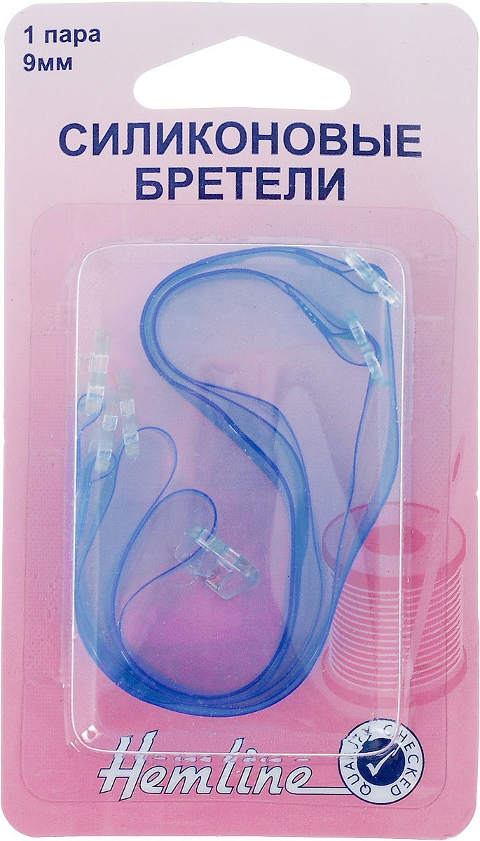Бретели силиконовые Hemline, цвет: голубой прозрачный, ширина 9 мм, 2 шт774.BABL Бретели силиконовые Hemline, цвет: голубой прозрачный, ширина 9 мм, 2 шт774.BABLБретели Hemline изготовлены из высококачественного силикона. Регулируются по длине пластиковыми регуляторами. Бретельки идеальны для бюстгальтеров, а также топов и корсетов со специальными петлями для бретелек. Легко стираются и быстро сохнут.