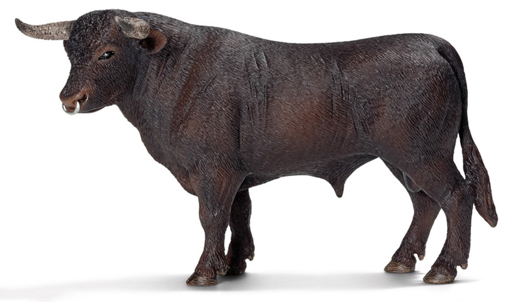 Schleich Фигурка Черный бык13722 Schleich Фигурка Черный бык13722Черный бык - прославленный символ Испании и испанской корриды. Черный бык у многих народов мира является воплощением силы и благородства. Нередко именно черный бык используется в спорных поединках на боях быков. Также именно черный бык является символом одной очень известной итальянской компании, производящей спортивные автомобили. Фигурка Schleich Черный бык выполнена из каучукового пластика, раскрашивалась вручную.