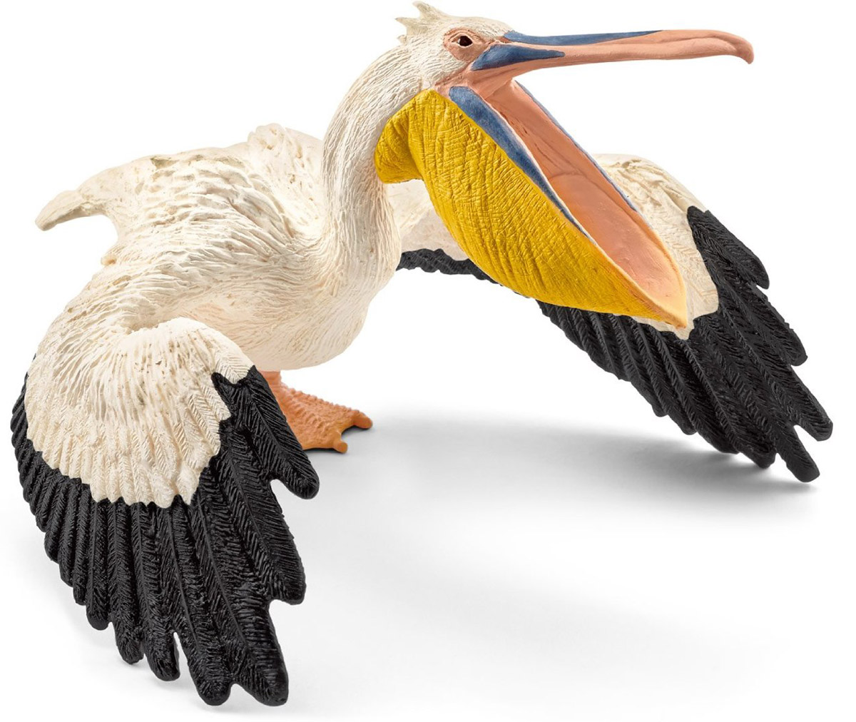 Schleich Фигурка Пеликан 1475214752 Schleich Фигурка Пеликан 1475214752Фигурка Schleich Пеликан порадует всех маленьких любителей животных и станет достойным дополнением коллекции птиц. Пеликан - крупная птица с необычным длинным клювом с кожаным мешком для сбора рыбы. Пеликан сидит на камушке с расправленными крыльями. Красивая белоснежная птица с черной окантовкой крыльев стоит на лапках с раскрытым клювом и станет прекрасным дополнением к играм ребенка с животными и птицами. Фигурка раскрашивалась вручную с особой внимательностью к каждой детали. Изготовление игрушек находится под контролем Берлинского зоопарка, поэтому игрушки так похожи на настоящих животных. Фигурка Schleich Пеликан является отличным обучающим материалом и знакомит детей с представителями животного мира.