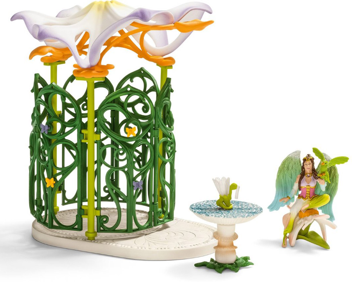 Schleich Игровой набор Домик эльфов для гостей42175 Schleich Игровой набор Домик эльфов для гостей42175Игровой набор Schleich Домик эльфов для гостей прекрасно подойдет к коллекции эльфов и разнообразит сюжетно-ролевые игры вашего ребенка. Когда к эльфам приходят гости, им предлагается разместиться в специальном домике для гостей. Принцесса Эяла, как правило, провожает их туда самостоятельно, потому что она горда своим прекрасным домиком для гостей и желает убедиться, что каждый чувствует себя в нем комфортабельно. Эльфийские здания создаются с помощью магии, поэтому ни одно растение или дерево не страдает. Эяла счастлива. Ее навестили три радужных эльфа. Они разместились в ее новом домике для гостей, прямо рядом с эльфийским замком. Гости чувствуют себя очень комфортно - когда Эяла навестила их, они смеялись и пели. Когда гости увидели принцессу, они поприветствовали ее словами Здесь невероятно красиво, все эти листья и цветы. Благодарим тебя за то, что пригласила нас!