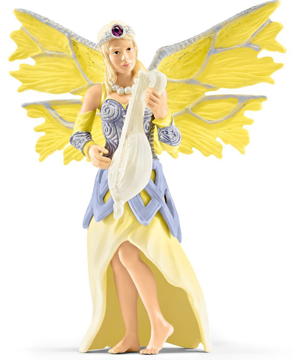 Schleich Фигурка Эльфийка Сера с арфой70515 Schleich Фигурка Эльфийка Сера с арфой70515Фигурка Schleich Эльфийка Сера разнообразит сюжетно-ролевые фантастические игры вашего ребенка и станет прекрасным пополнением коллекции эльфов. Прекрасно выполненные фигурки эльфов Schleich отличаются высочайшим качеством игрушек ручной работы. Каждая фигурка разработана с учетом исследований в области педагогики и производится как настоящее произведение для маленьких детских ручек. У эльфийки имеются волшебные крылышки, которые переливаются на солнце и с помощью которых она легко перелетает с места на место. Никто из эльфов не знает столько всего о растениях и животных, сколько знает Сера. Сегодня она торопится на фестиваль Эльфов в красивом платье, на котором она будет петь восхитительную песню и играть на арфе.