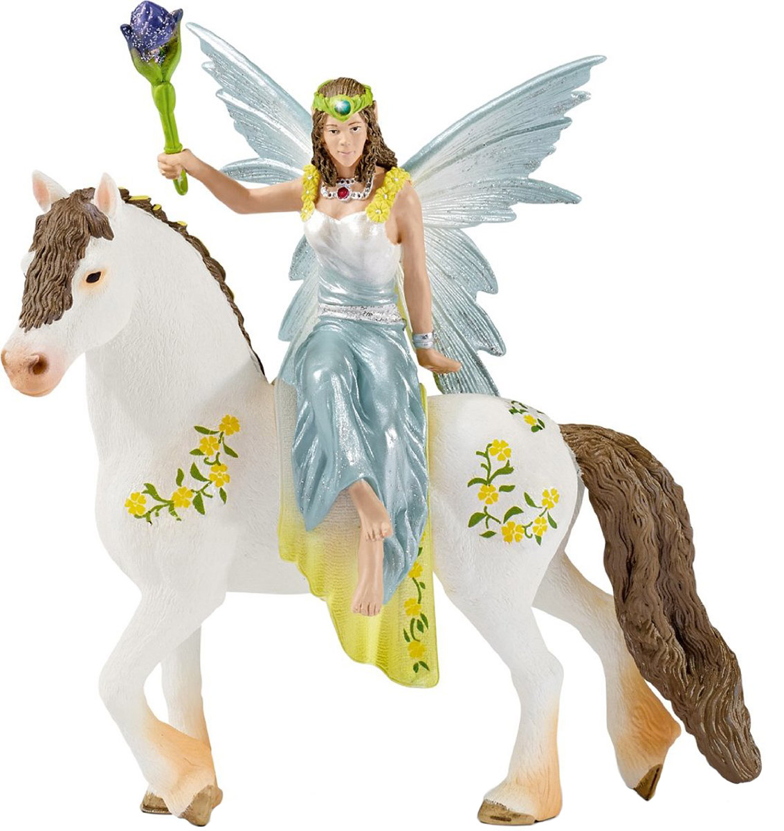 Schleich Фигурка Эльфийка Эяла на лошади70516 Schleich Фигурка Эльфийка Эяла на лошади70516Фигурка Schleich Эльфийка Эяла на лошади разнообразит сюжетно-ролевые фантастические игры вашего ребенка и станет прекрасным пополнением коллекции эльфов от Schleich. Эяла - лучшая подруга феи из сказочной страны Bayala. Вместе со всеми эльфами она отправилась на фестиваль, а с собой Эяла взяла волшебный цветок, с помощью которого она намерена устроить сюрприз для своих друзей. Фигурка эльфа надежно держится на лошадке благодаря встроенному магниту. Прекрасно выполненные фигурки эльфов отличаются высочайшим качеством игрушек ручной работы.