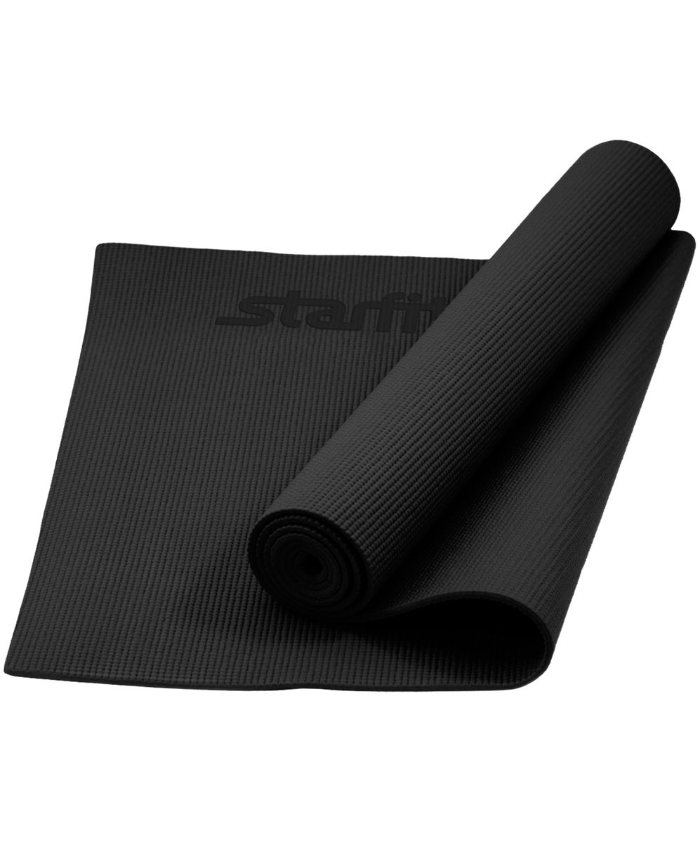 Коврик для йоги Starfit FM-101, цвет: черный, 173 х 61 х 0,3 смУТ-00008830 Коврик для йоги Starfit FM-101, цвет: черный, 173 х 61 х 0,3 смУТ-00008830Коврик для йоги Star Fit FM-101 - это незаменимый аксессуар для любого спортсмена как во время тренировки, так и во время пре-стретчинга (растяжки до тренировки) и стретчинга (растяжки после тренировки). Выполнен из высококачественного ПВХ. Коврик используется в фитнесе, йоге, функциональном тренинге. Его используют спортсмены различных видов спорта в своем тренировочном процессе. Предпочтительно использовать без обуви. Если в обуви, то с мягкой подошвой, чтобы избежать разрыва поверхности коврика.