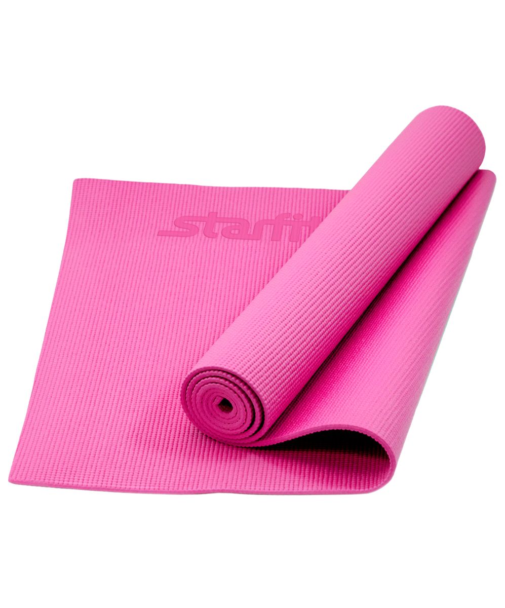 Коврик для йоги Starfit FM-101, цвет: розовый, 173 х 61 х 0,5 смУТ-00008834 Коврик для йоги Starfit FM-101, цвет: розовый, 173 х 61 х 0,5 смУТ-00008834Коврик для йоги Star Fit FM-101 - это незаменимый аксессуар для любого спортсмена как во время тренировки, так и во время пре-стретчинга (растяжки до тренировки) и стретчинга (растяжки после тренировки). Выполнен из высококачественного ПВХ. Коврик используется в фитнесе, йоге, функциональном тренинге. Его используют спортсмены различных видов спорта в своем тренировочном процессе. Предпочтительно использовать без обуви. Если в обуви, то с мягкой подошвой, чтобы избежать разрыва поверхности коврика.