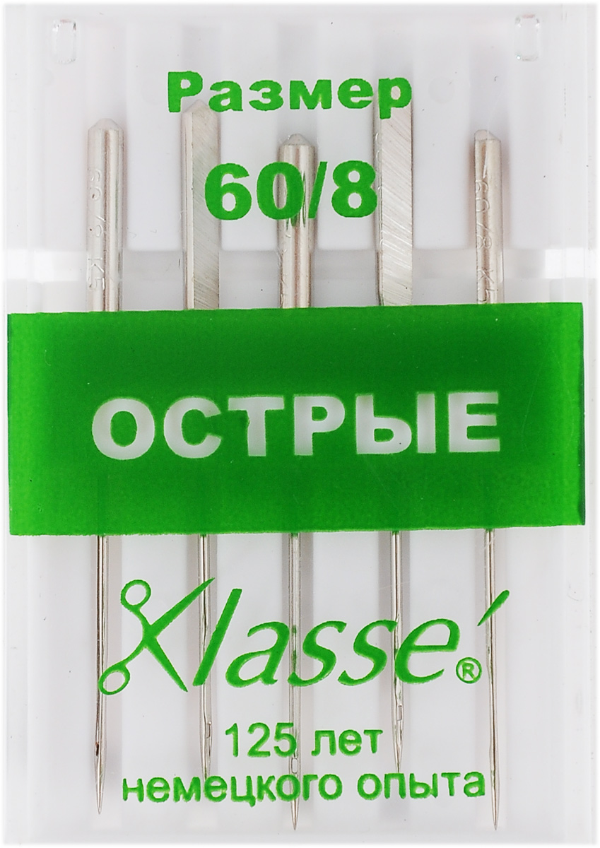 Иглы для бытовых швейных машин Hemline, c острым кончиком, №60, 5 шт. A6135/60A6135/60 Иглы для бытовых швейных машин Hemline, c острым кончиком, №60, 5 шт. A6135/60A6135/60Острые иглы Hemline, выполненные из высококачественной стали, идеально подходят для шелка, тканей с микрофиброй и других плотнотканых материалов. Острый кончик разработан для совершенно прямых стежков в отстрочке и обработке петель. Подходят для всех современных швейных машин. В комплекте пластиковый футляр для переноски и хранения. Размер: 60/8.