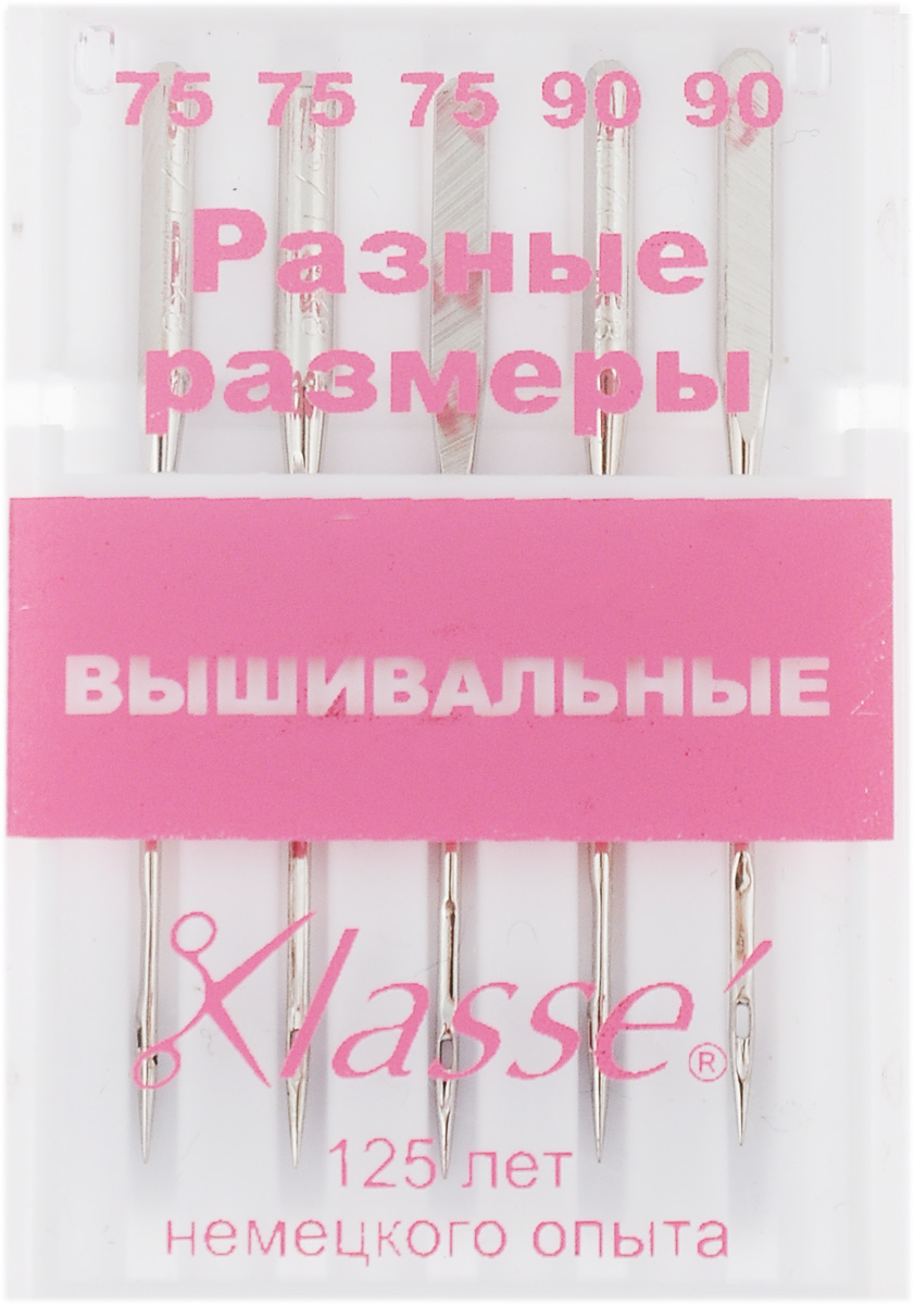 Иглы для бытовых швейных машин Hemline, вышивальные, №75, 90, 5 шт. A6180.99A6180.99 Иглы для бытовых швейных машин Hemline, вышивальные, №75, 90, 5 шт. A6180.99A6180.99Иглы Hemline предназначены для машинного вышивания нитками район или полиэстер на различных нетолстых тканях. Более крупное ушко иглы разработано специально для вышивальных ниток, кроме того, нить очень легко вдеть в иглу. В комплекте пластиковый футляр для переноски и хранения. Размер: №75 х 3 шт, 90 х 2 шт. Количество: 5 шт.