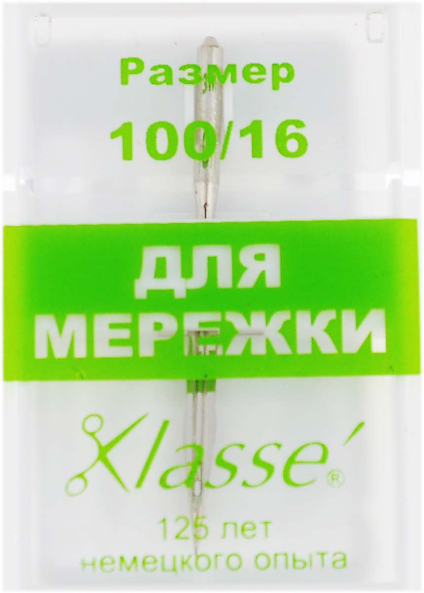 Игла для бытовых швейных машин Hemline, для выполнения мережки, №100A6143/100 Игла для бытовых швейных машин Hemline, для выполнения мережки, №100A6143/100Игла с лопастями Hemline используется в сочетании с прямыми и специальными строчками—мережками. При шитье такой иглой волокна ткани раздвигаются на большую ширину, что создает отверстие в ткани. Чем чаще игла попадает в одно и то же отверстие, тем оно будет крупнее. Ярко выраженные ажуры из строчек—мережек, выполненных этой иглой достигаются на тканях с рыхлой структурой плетения (лен, хлопок, батист и другие материалы). Перед выполнением мережки ткань рекомендуется накрахмалить. В комплекте пластиковый футляр для переноски и хранения. Длина иглы: 3,9 см. Размер: 100/16.