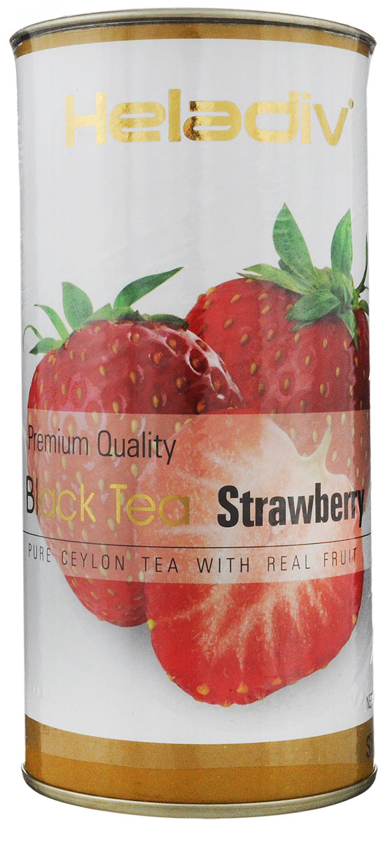 Heladiv Strawberry чай черный листовой с ароматом клубники, 100 г4791007010029 Heladiv Strawberry чай черный листовой с ароматом клубники, 100 г4791007010029Heladiv Strawberry - сочетание элитного цейлонского чая с насыщенным ароматом и кусочками клубники. Подарит неповторимые ощущения и заряд бодрости.